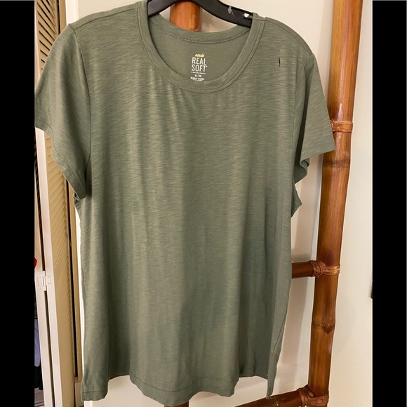 aerie Tops - AERIE SOFT COTTON BLEND GREEN TEE NEW